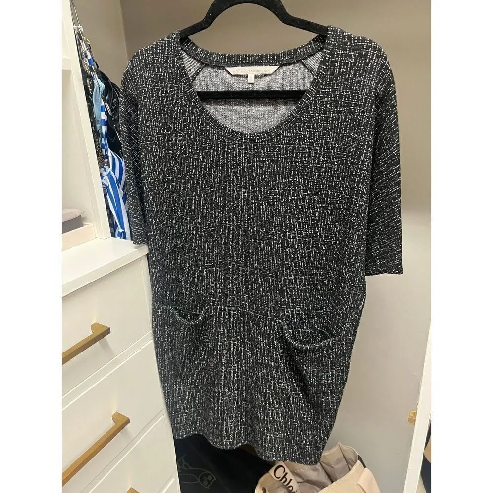 Rachel Roy shift sheath scoop neck tweed dress size XS Length 33”